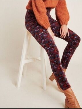 Pilcro Floral Velvet Pants Size 30